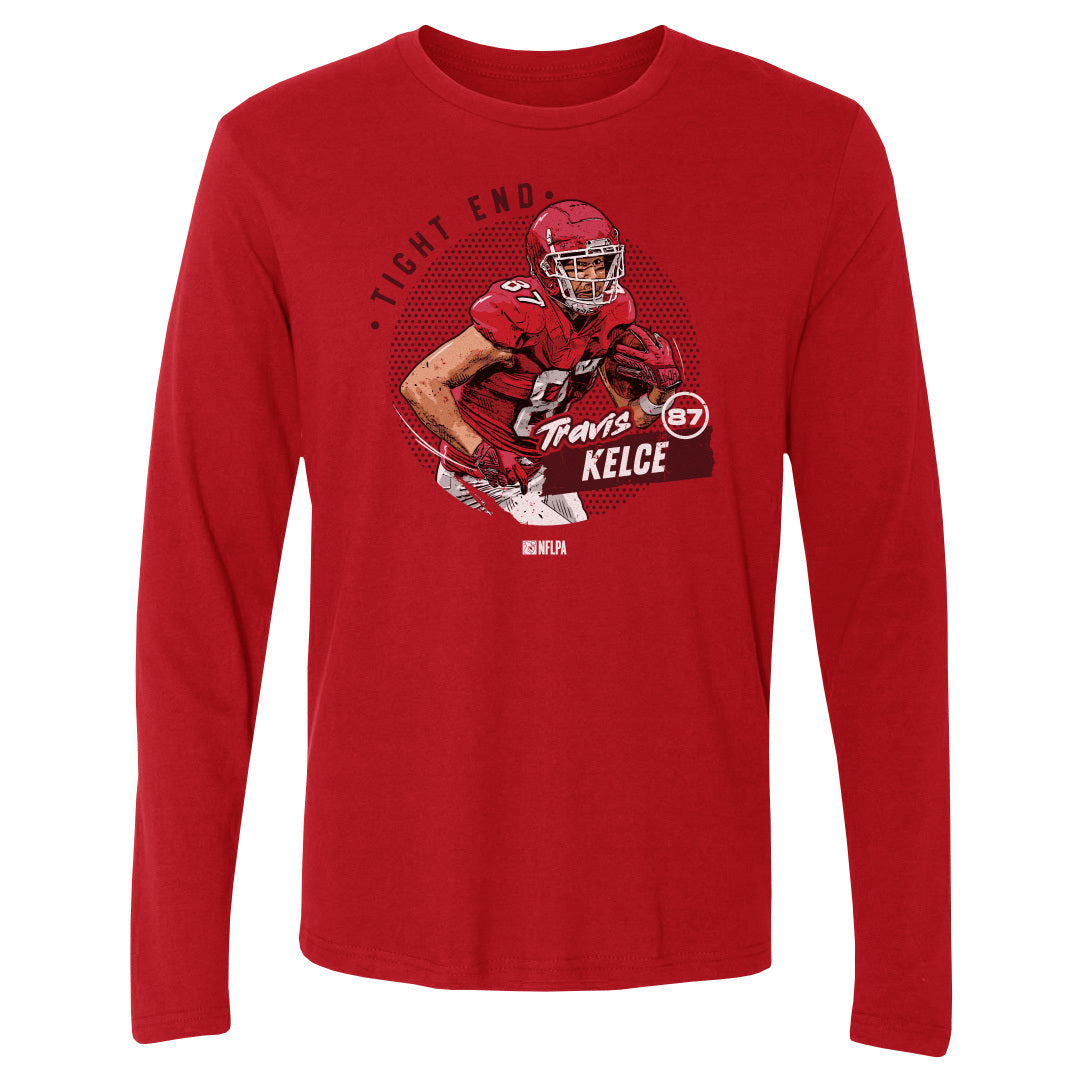 Travis Kelce Men&#39;s Long Sleeve T-Shirt | 500 LEVEL