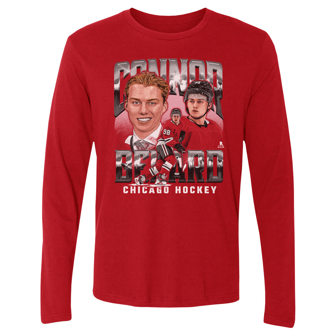 Connor Bedard Men&#39;s Long Sleeve T-Shirt | 500 LEVEL