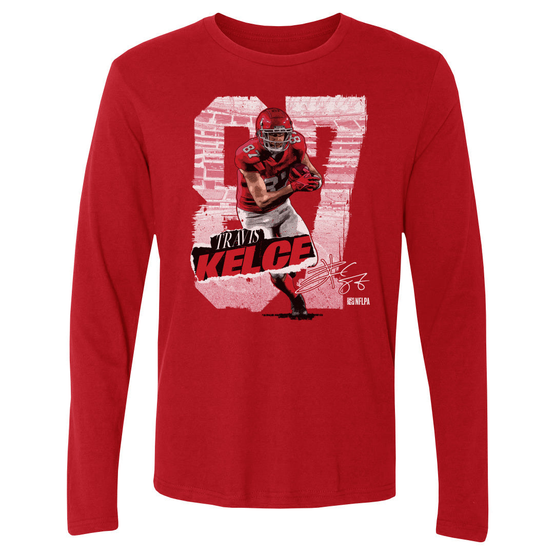 Travis Kelce Men&#39;s Long Sleeve T-Shirt | 500 LEVEL