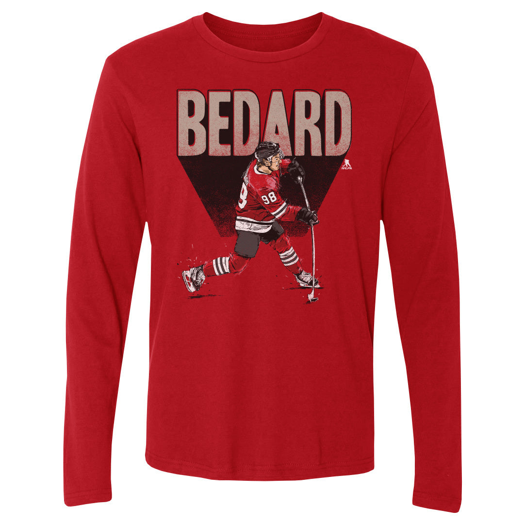 Connor Bedard Men&#39;s Long Sleeve T-Shirt | 500 LEVEL