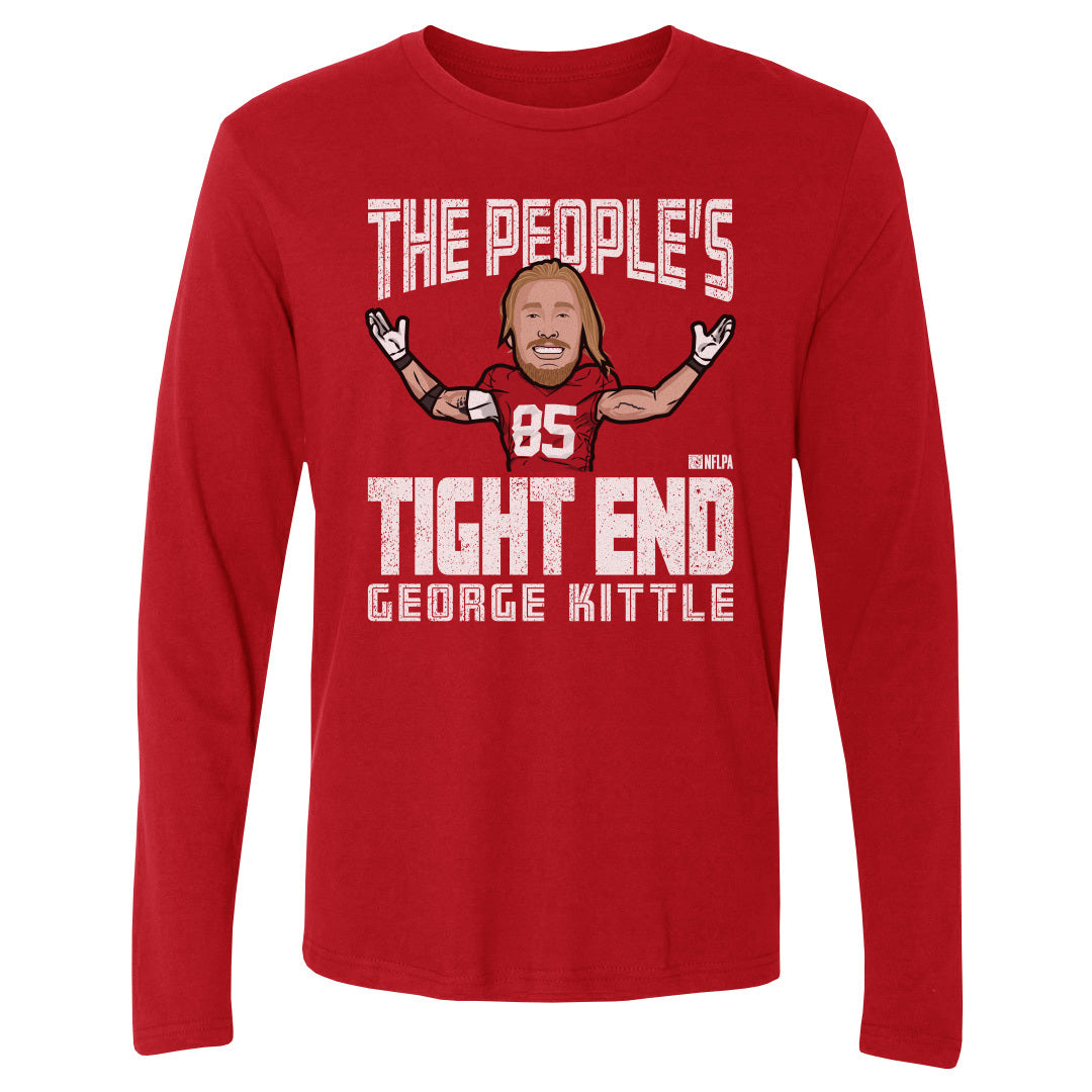 George Kittle Men&#39;s Long Sleeve T-Shirt | 500 LEVEL