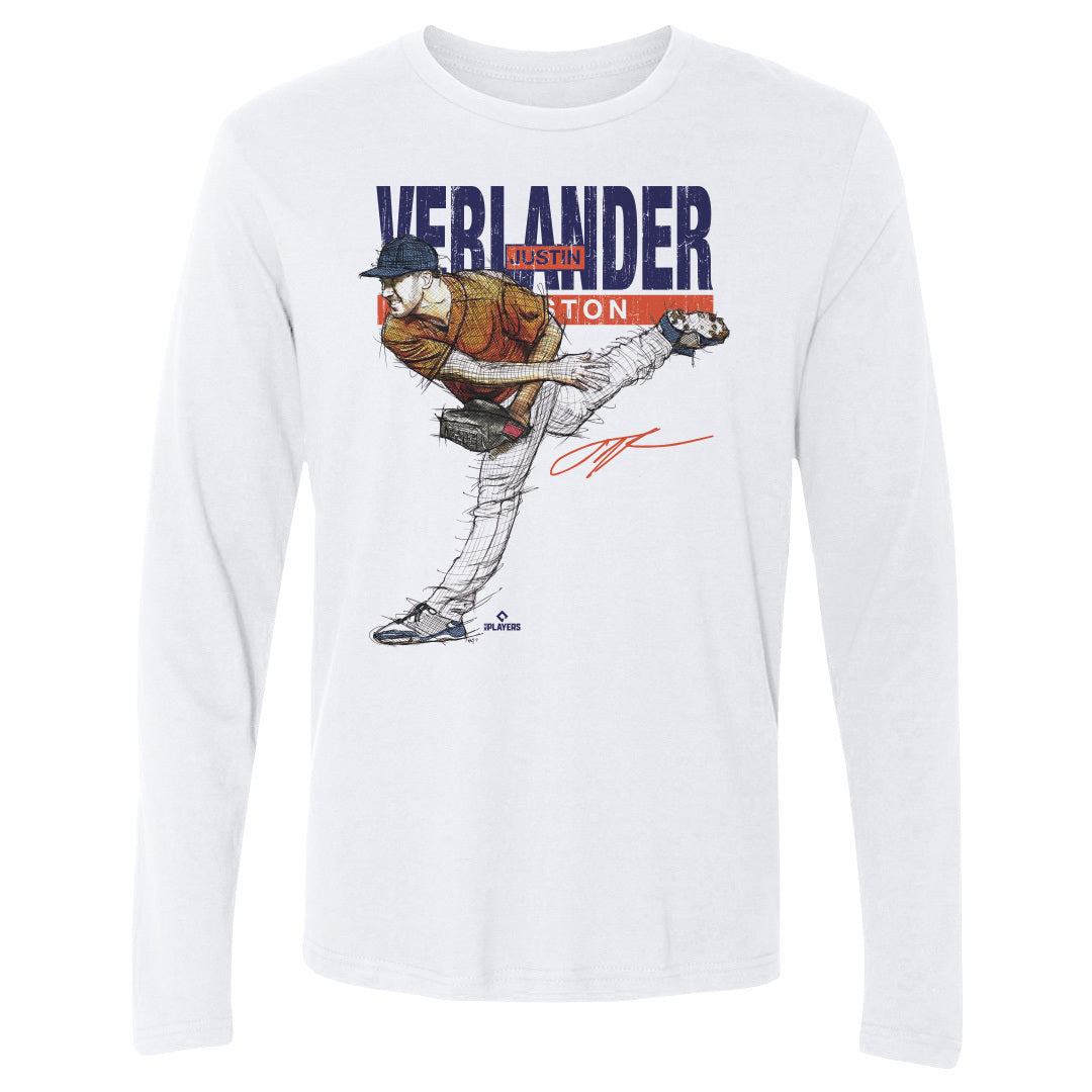 Justin Verlander Men&#39;s Long Sleeve T-Shirt | 500 LEVEL