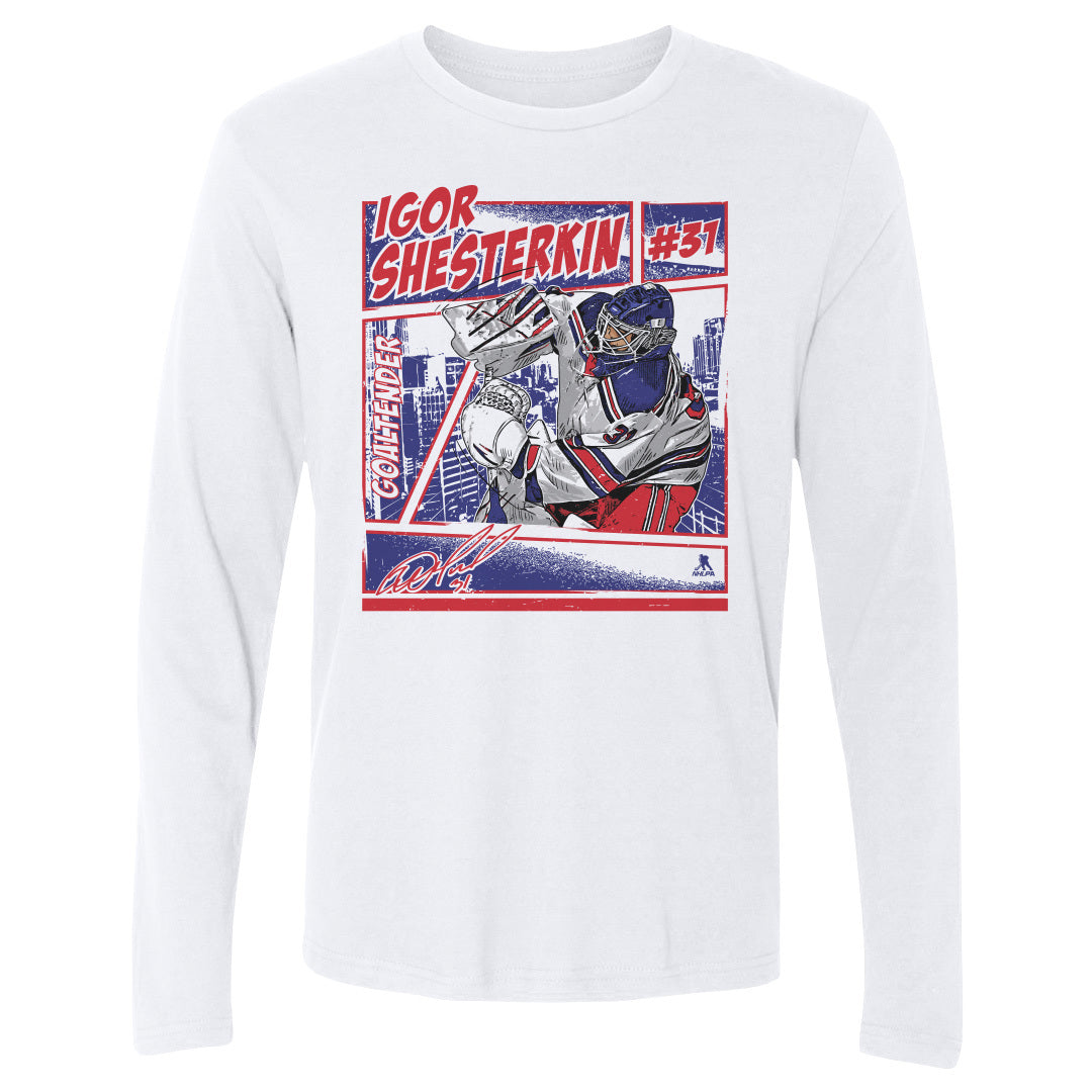 Igor Shesterkin Men&#39;s Long Sleeve T-Shirt | 500 LEVEL