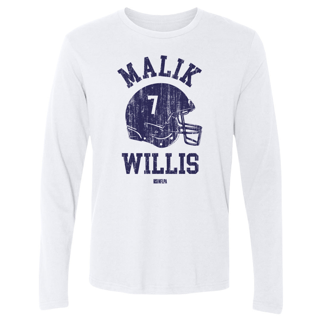 Malik Willis Men&#39;s Long Sleeve T-Shirt | 500 LEVEL