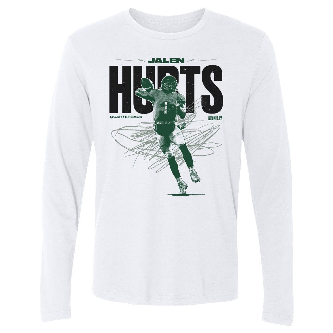 Jalen Hurts Men&#39;s Long Sleeve T-Shirt | 500 LEVEL