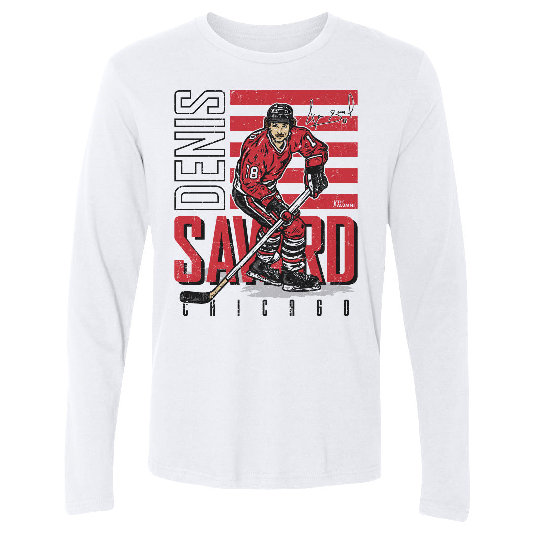 Denis Savard Men&#39;s Long Sleeve T-Shirt | 500 LEVEL