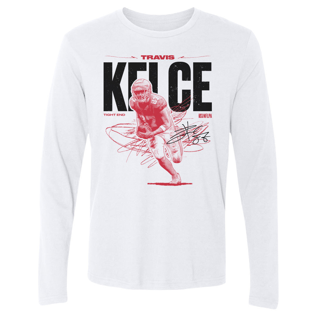 Travis Kelce Men&#39;s Long Sleeve T-Shirt | 500 LEVEL