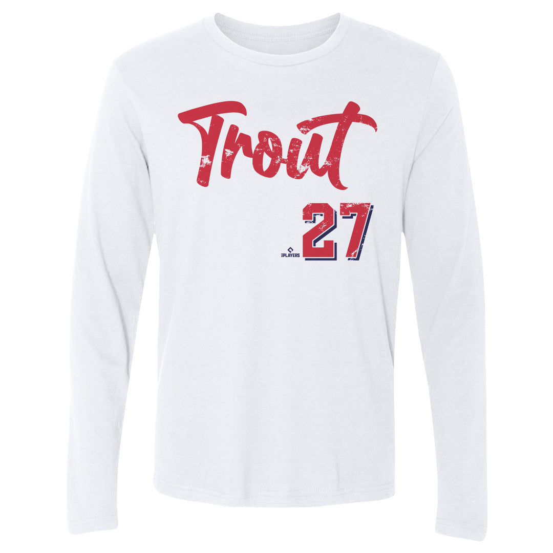 Mike Trout Men&#39;s Long Sleeve T-Shirt | 500 LEVEL