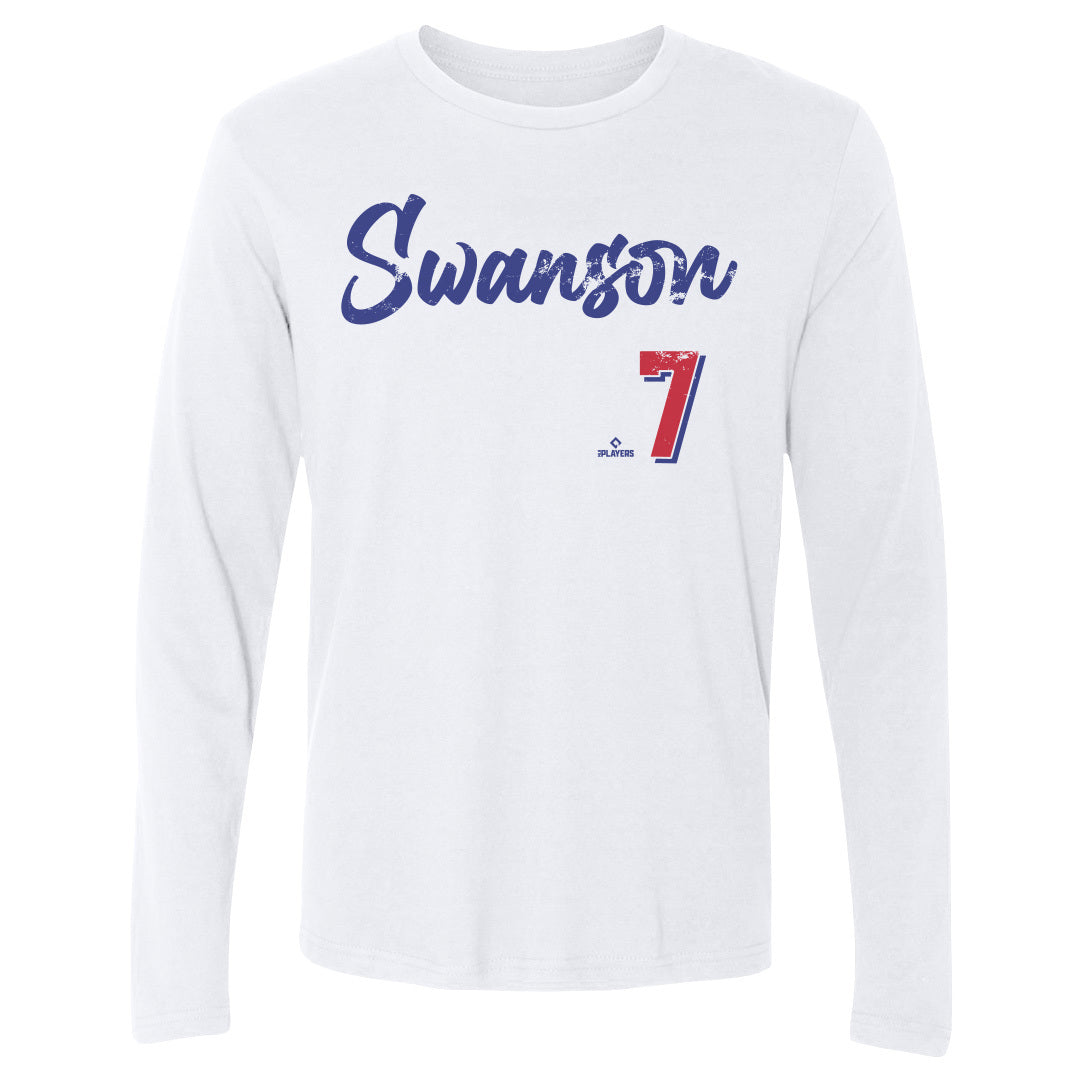 Dansby Swanson Men&#39;s Long Sleeve T-Shirt | 500 LEVEL