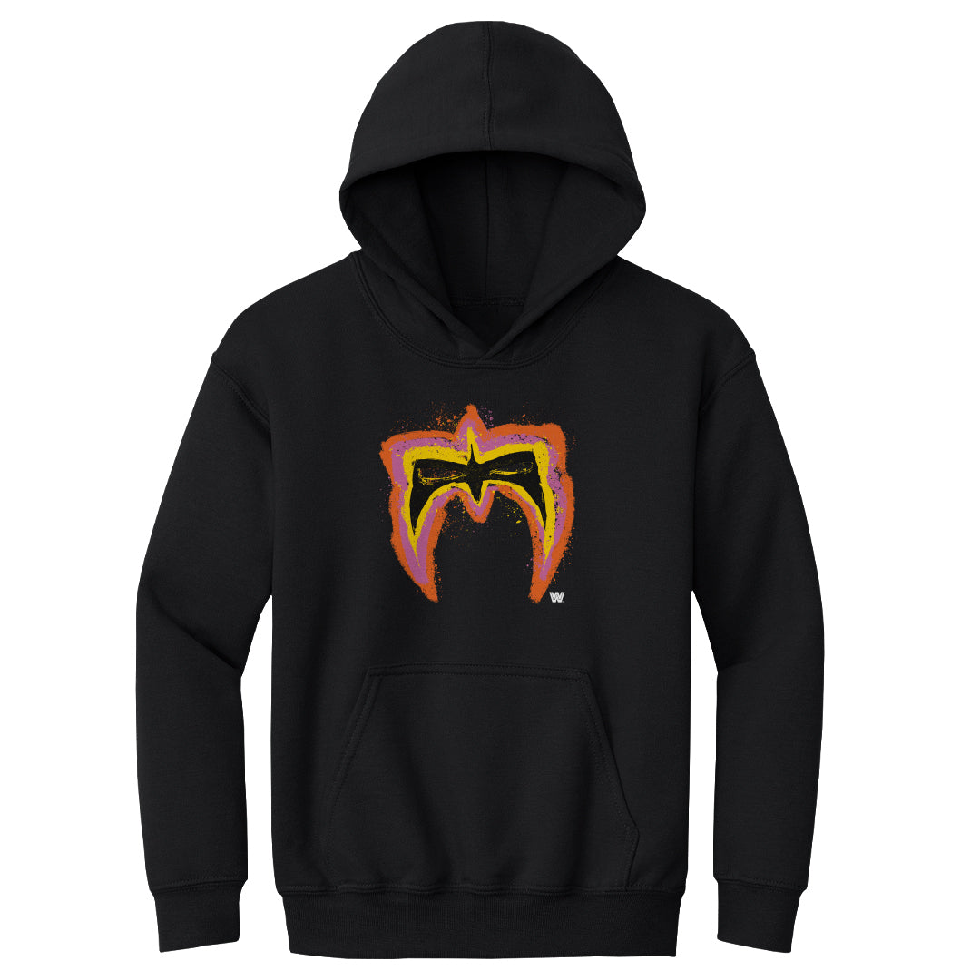 Youth 500 Level Black The Ultimate Warrior Pop Flex Pullover Hoodie