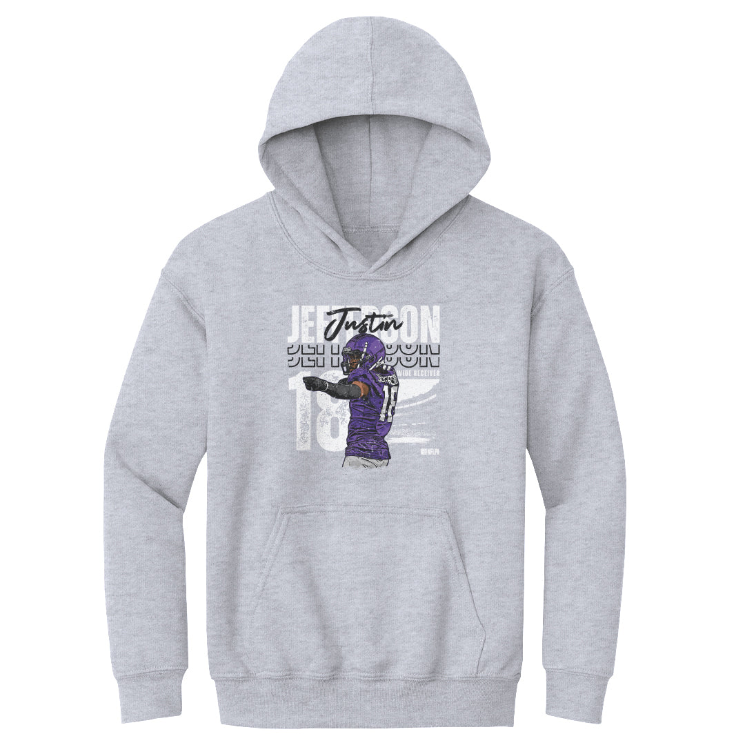 Justin Jefferson Youth Hoodie, Minnesota Football Kids Youth Hoodie