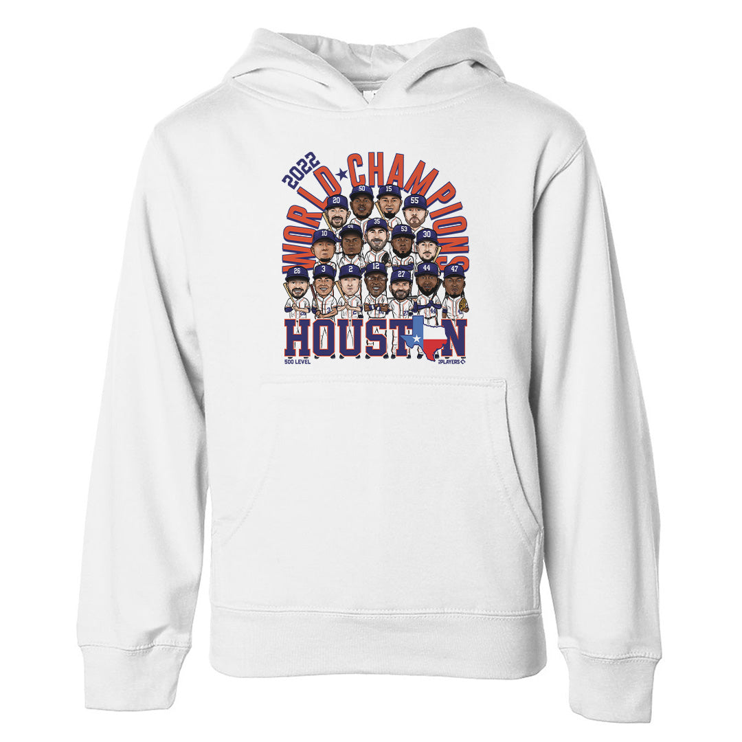 Houston Kids Youth Hoodie - Gray - Houston | 500 Level Major League Baseball Players Association (MLBPA)