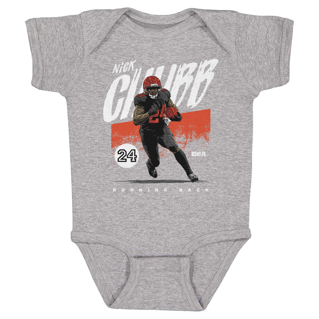 Nick Chubb Baby Clothes, Cleveland Football Kids Baby Onesie