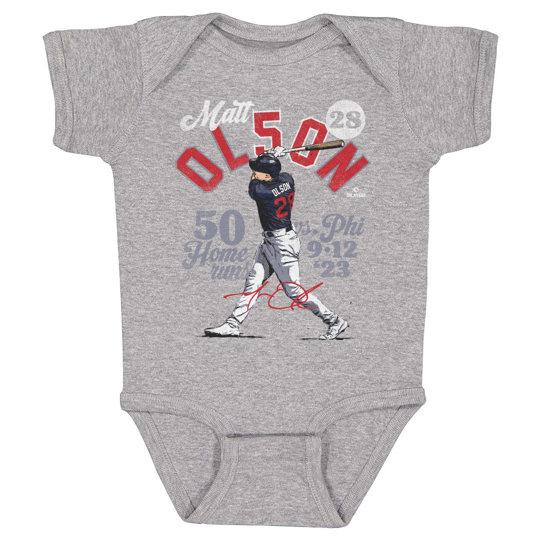 Matt Olson Baby Clothes, Atlanta Baseball Kids Baby Onesie