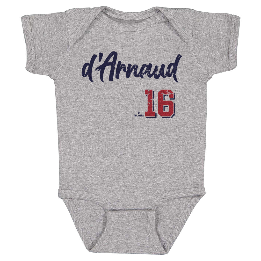 Travis d'Arnaud Baby Clothes  Atlanta Baseball Kids Baby Onesie