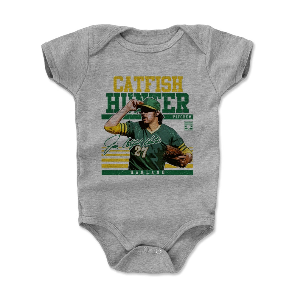 Oakland Athletics Men's 500 Level Catfish Hunter Oakland Gray Shirt