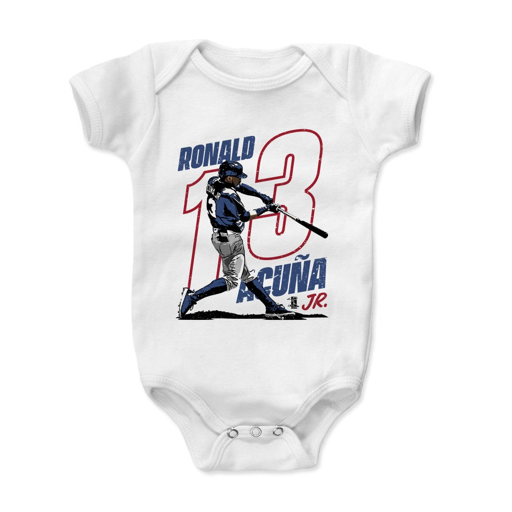 Ronald Acuna Jr. Kids Baby Romper Atlanta Baseball Ronald 