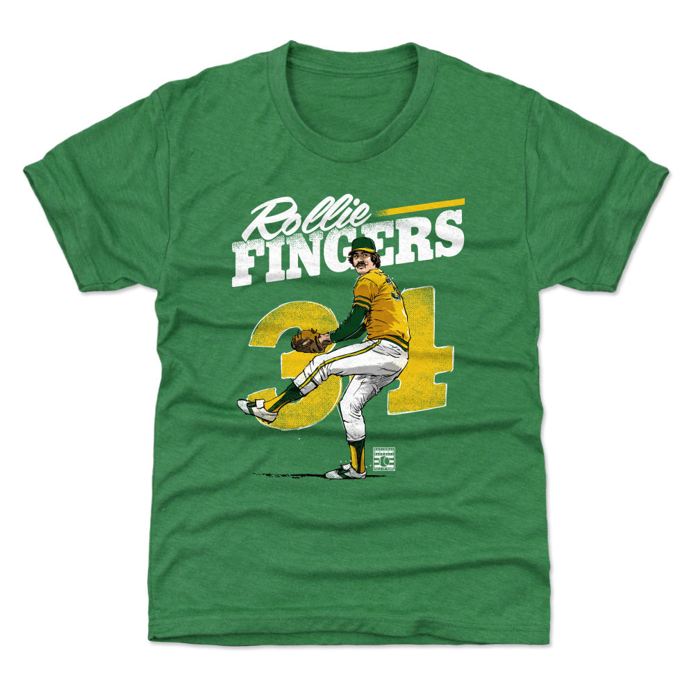 Rollie Fingers Youth Shirt, Oakland Baseball Hall of Fame Kids T-Shirt