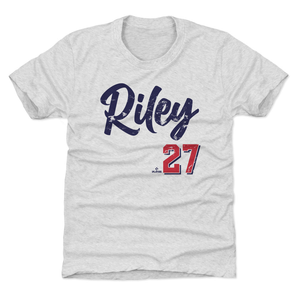 Atlanta Braves Kids 500 Level Austin Riley Atlanta Gray Kids Shirt