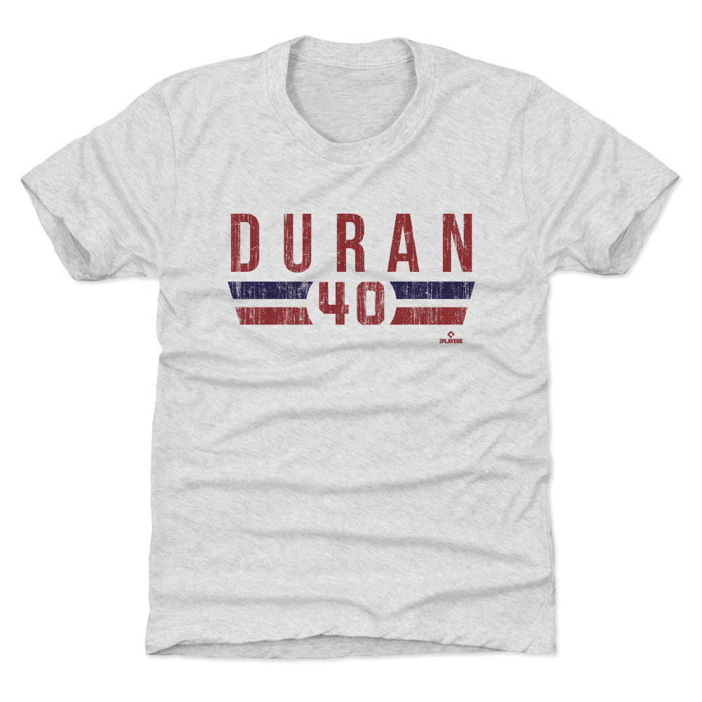 Jarren Duran Kids T-Shirt - Tri Ash - Boston | 500 Level Major League Baseball Players Association (MLBPA)