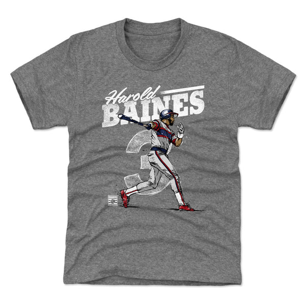  500 LEVEL Harold Baines Youth Shirt (Kids Shirt, 6-7Y Small,  Tri Gray) - Harold Baines Retro WHT : Sports & Outdoors