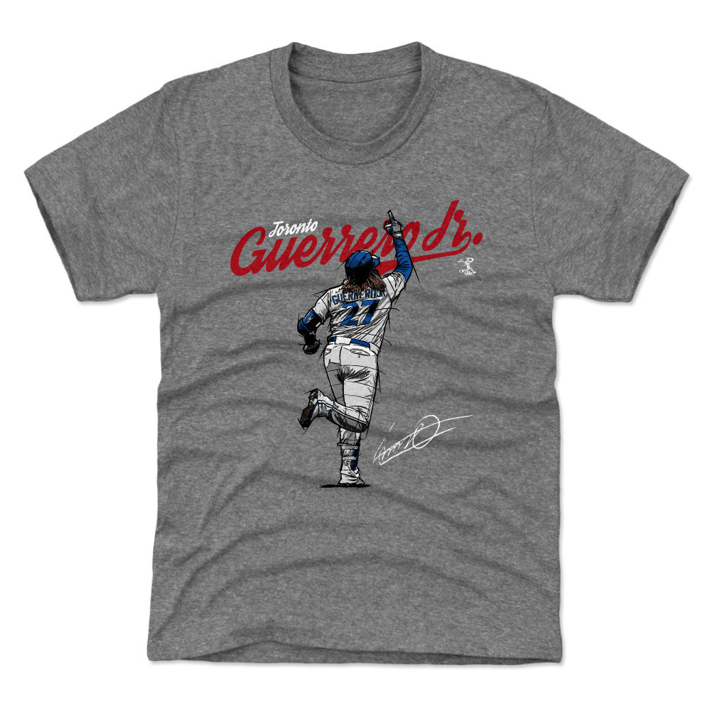 500LVL Vladimir Guerrero Jr. Kids T-Shirt - Toronto Baseball Vlad Guerrero Jr. Score R Wht