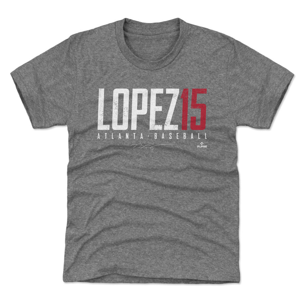 Nicky Lopez Kids Toddler T-Shirt - Heather Gray - Atlanta | 500 Level Major League Baseball Players Association (MLBPA)