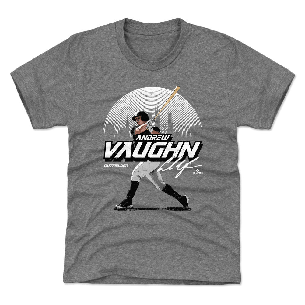 Andrew Vaughn Kids Toddler T-Shirt - Heather Gray - Chicago | 500 Level Major League Baseball Players Association (MLBPA)