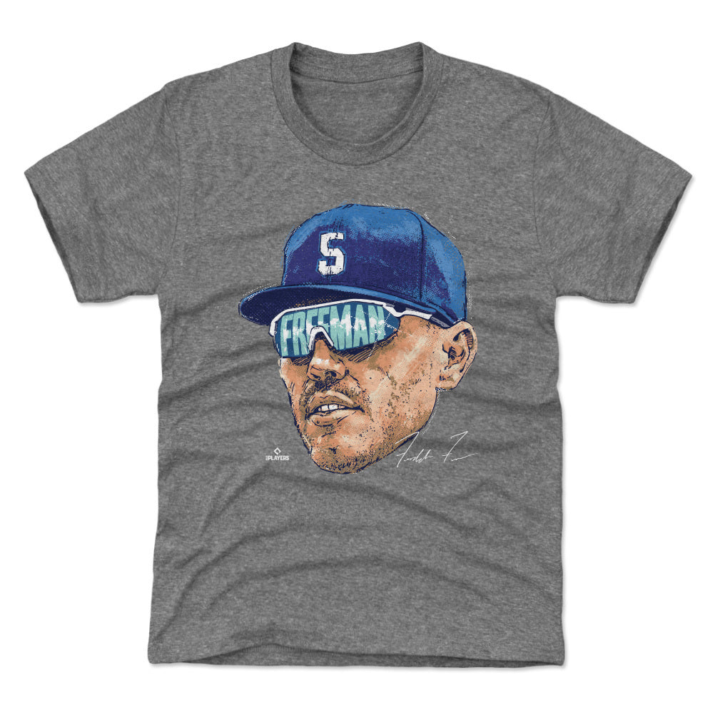 Julio Urias Men's Cotton T-Shirt - Heather Gray - Los Angeles | 500 Level Major League Baseball Players Association (MLBPA)