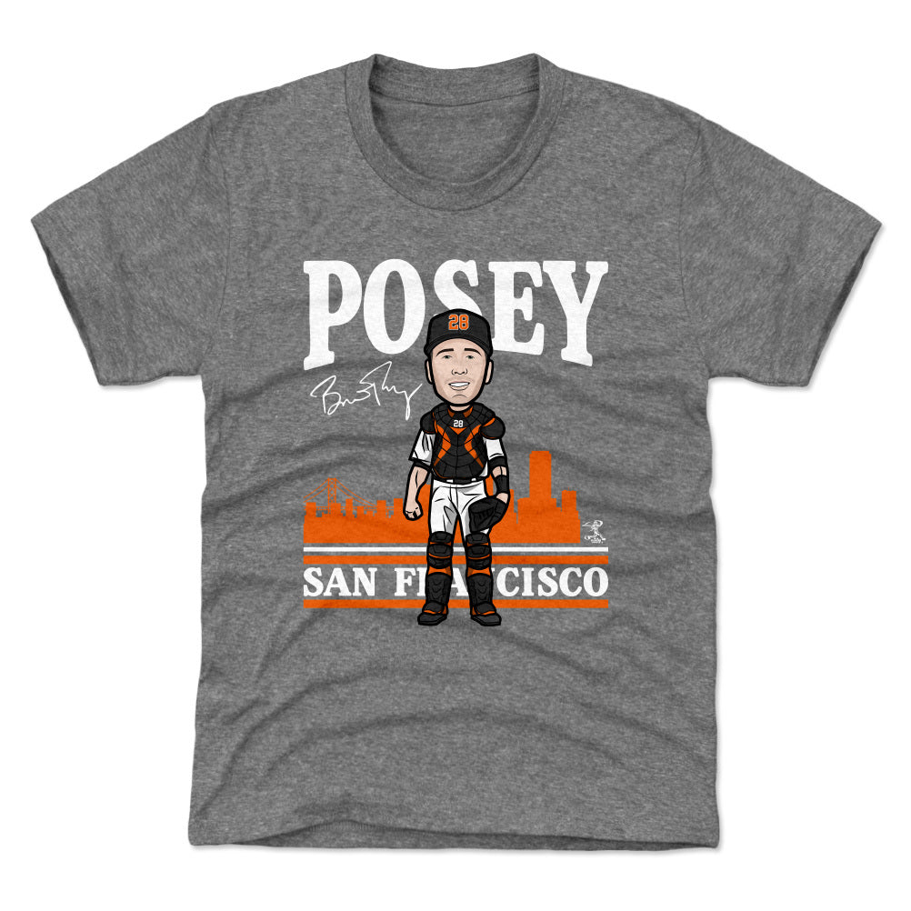 500LVL Buster Posey Kids T-Shirt - San Francisco Baseball Buster Posey Score O Wht