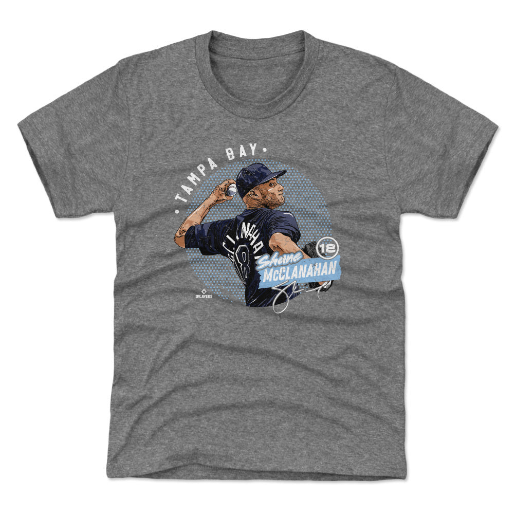 Shane Mcclanahan Kids T-Shirt - Tri Navy - Tampa Bay | 500 Level Major League Baseball Players Association (MLBPA)
