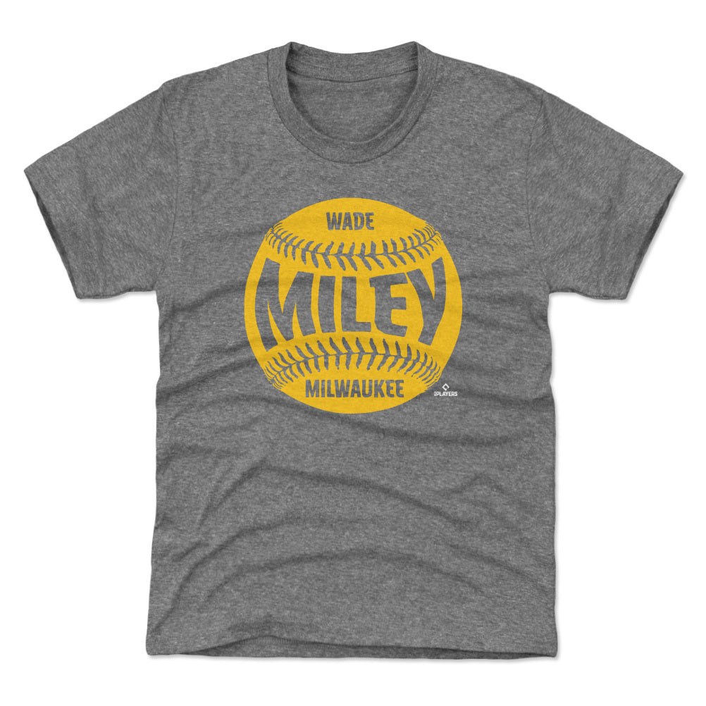 Milwaukee Brewers Rowdy Tellez Men's Cotton T-Shirt - Heather Gray - Milwaukee | 500 Level Major League Baseball Players Association (MLBPA)