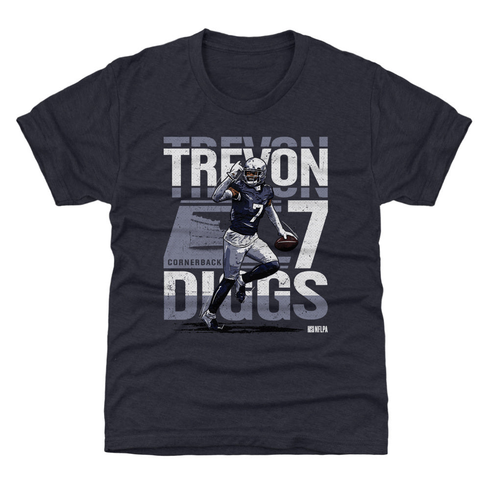 Trevon Diggs Dallas Cowboys Men's Gray Name & Number Logo T-shirt 