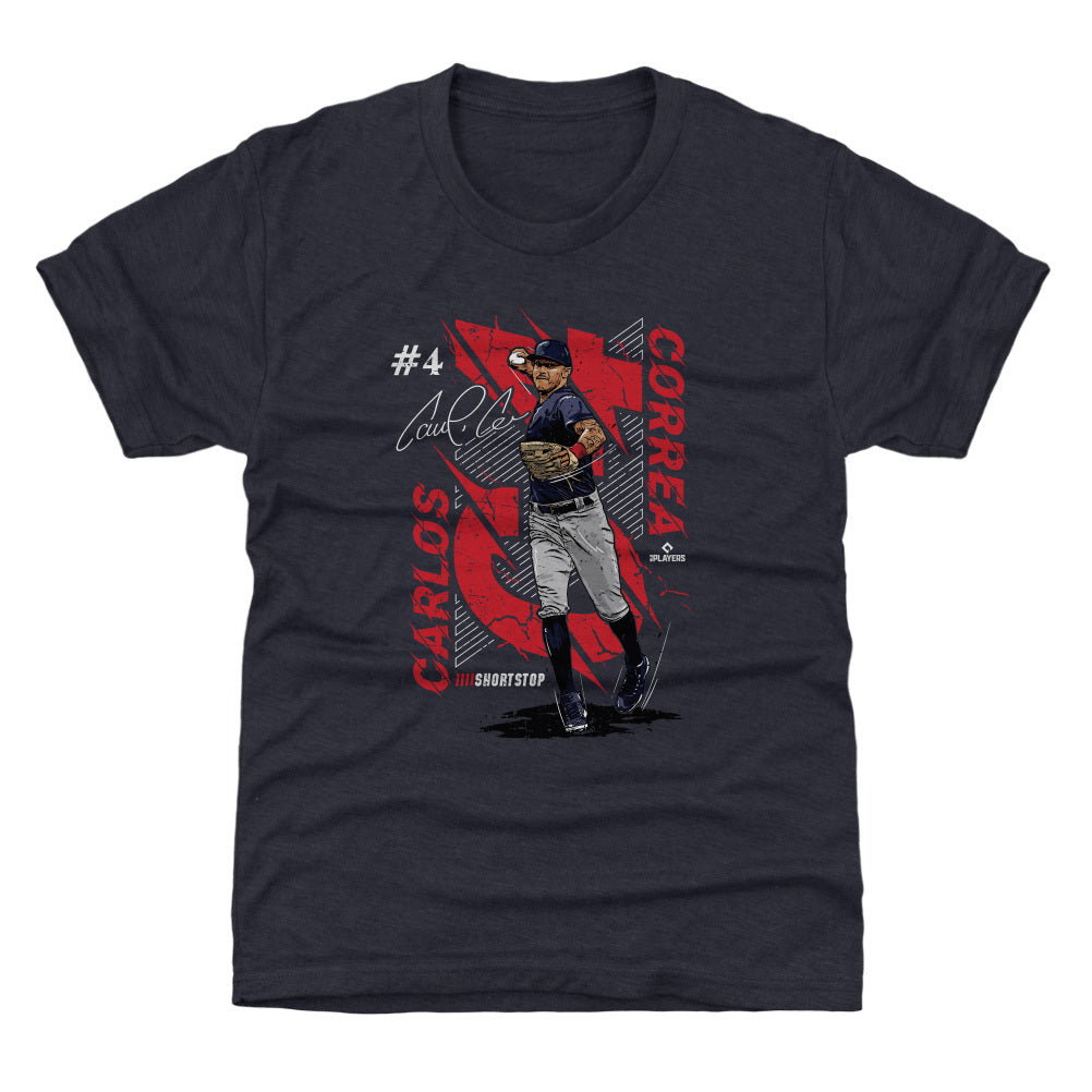 Carlos Correa Kids T-Shirt - Tri Navy - Minnesota | 500 Level Major League Baseball Players Association (MLBPA)