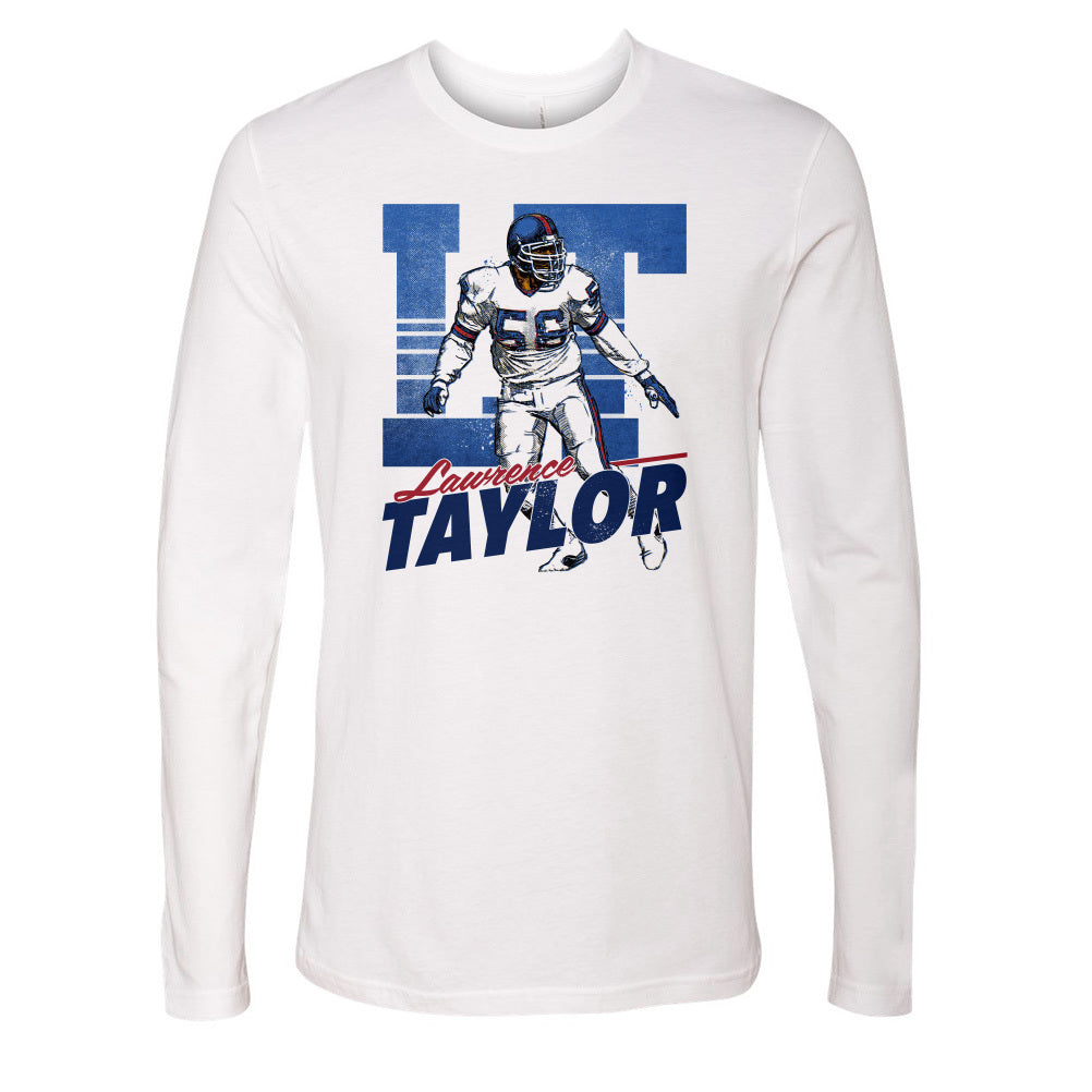 Lawrence Taylor Long Sleeve T-Shirt, New York Throwbacks Men's Long Sleeve  T-Shirt