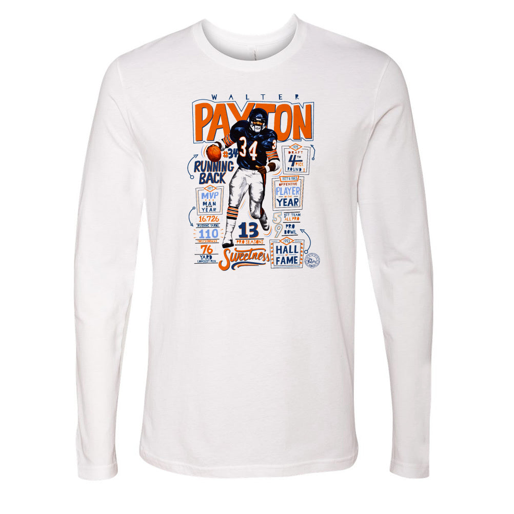 Walter Payton Men&#39;s Long Sleeve T-Shirt | 500 LEVEL