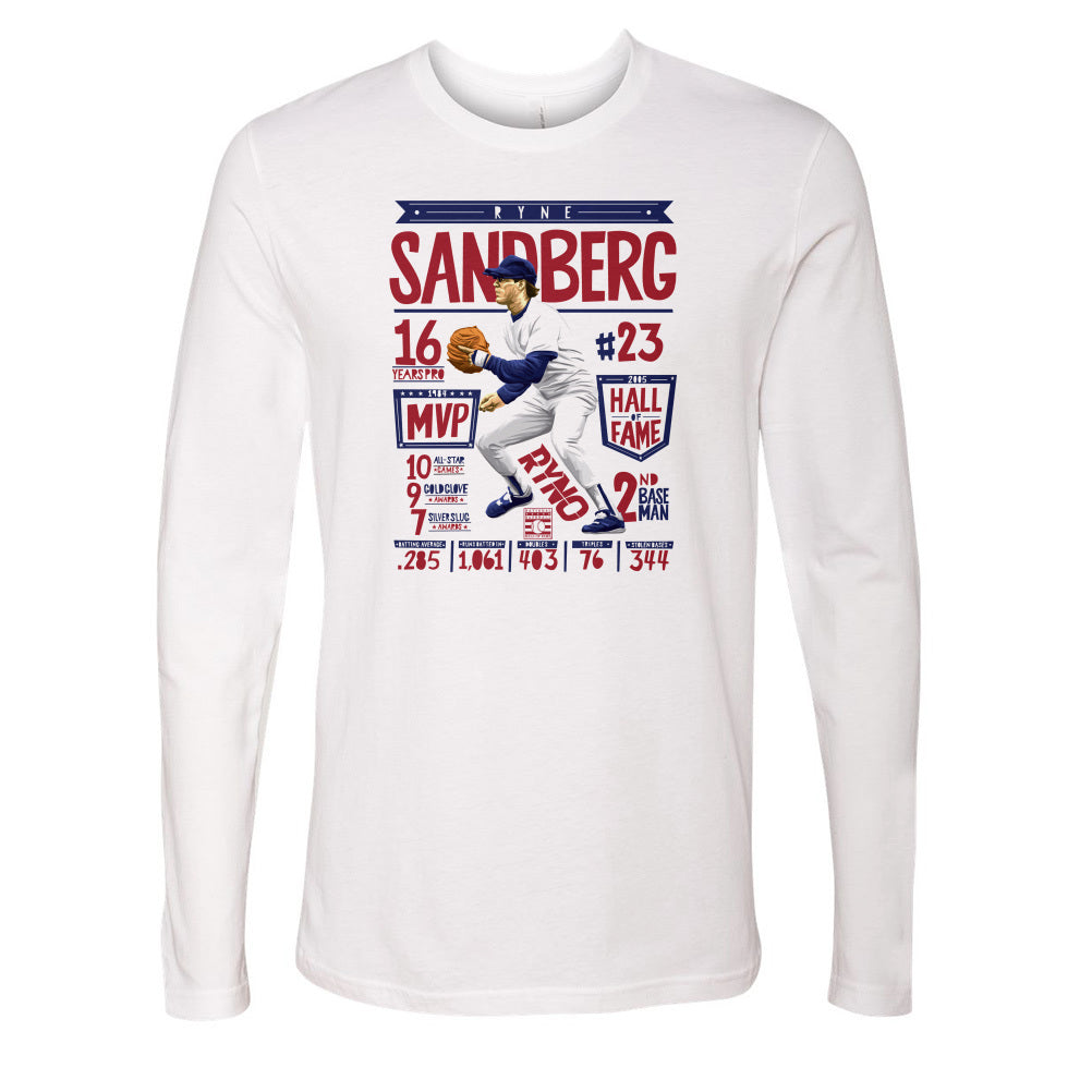 Ryne Sandberg T-Shirt, Chicago Baseball Hall of Fame Men's Premium T-Shirt