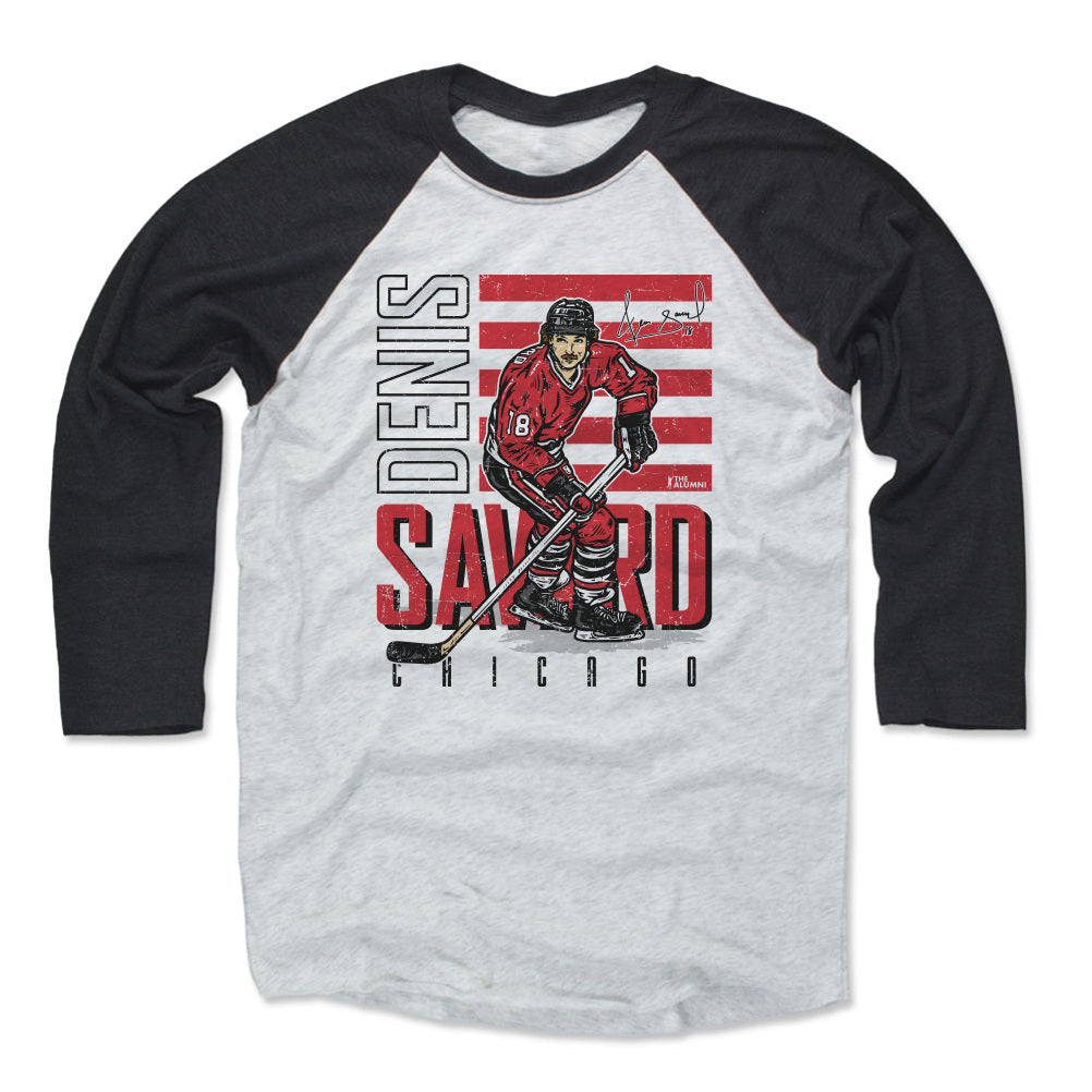 Denis Savard Men&#39;s Baseball T-Shirt | 500 LEVEL