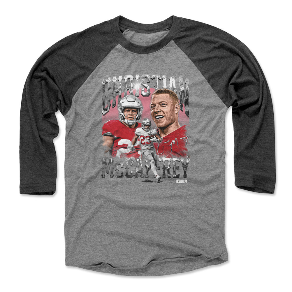 Christian McCaffrey Men&#39;s Baseball T-Shirt | 500 LEVEL