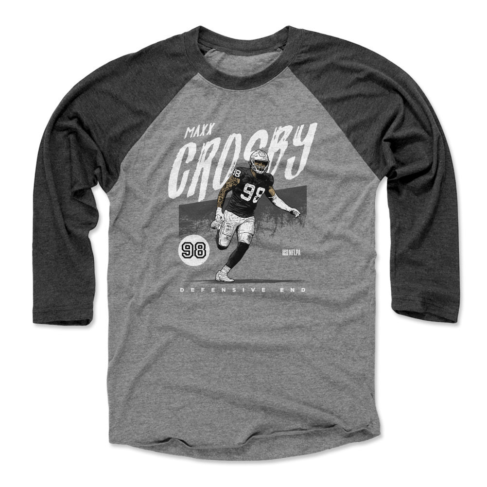 Maxx Crosby Men&#39;s Baseball T-Shirt | 500 LEVEL