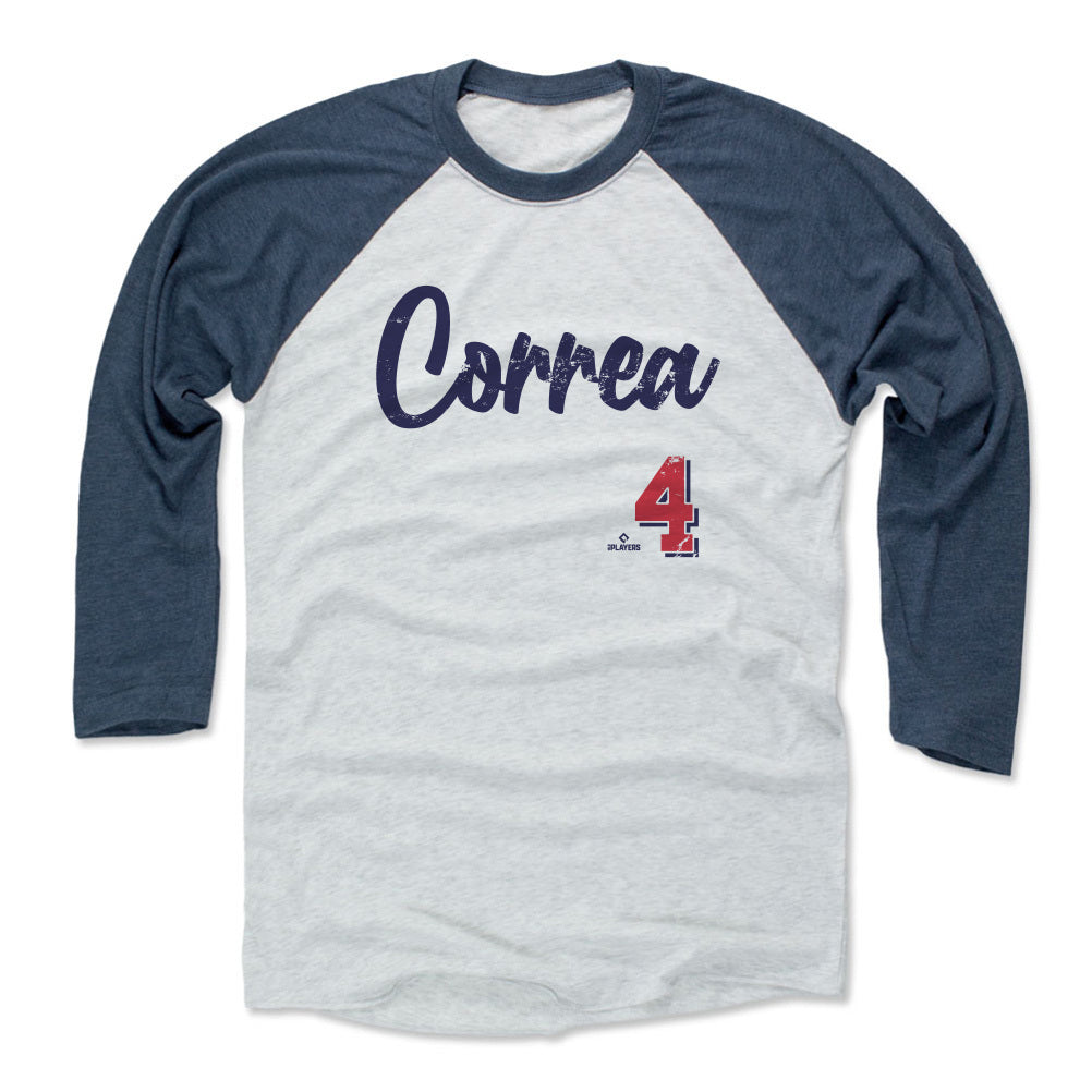 Carlos Correa Men's Cotton T-Shirt - White - Minnesota | 500 Level Major League Baseball Players Association (MLBPA)