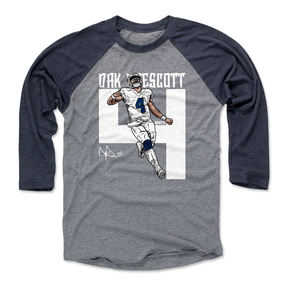 Dak Prescott Baseball Tee Shirt  Dallas Football Men's Baseball T