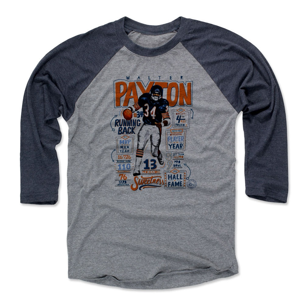 Walter Payton Baseball Tee Shirt, Chicago Throwbacks Men's Baseball T-Shirt