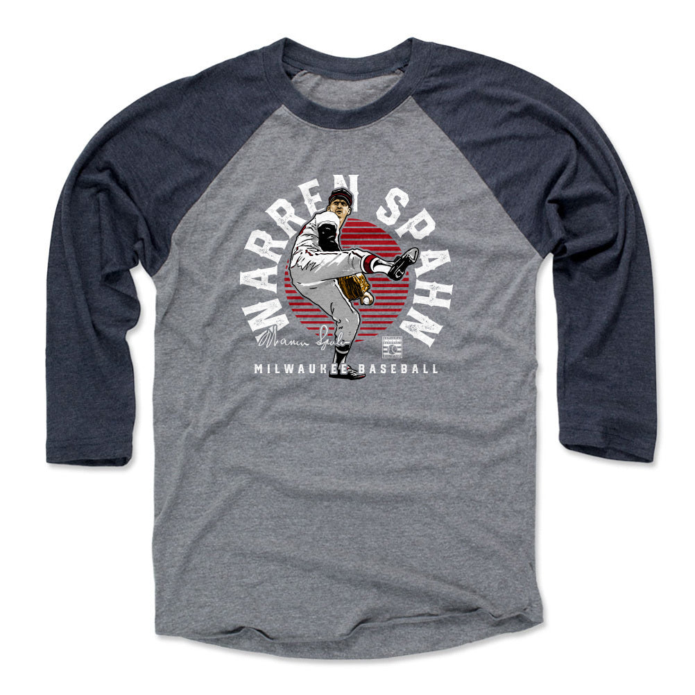 Warren Spahn Baseball Tee Shirt, Milwaukee Baseball Hall of Fame Men's Baseball  T-Shirt