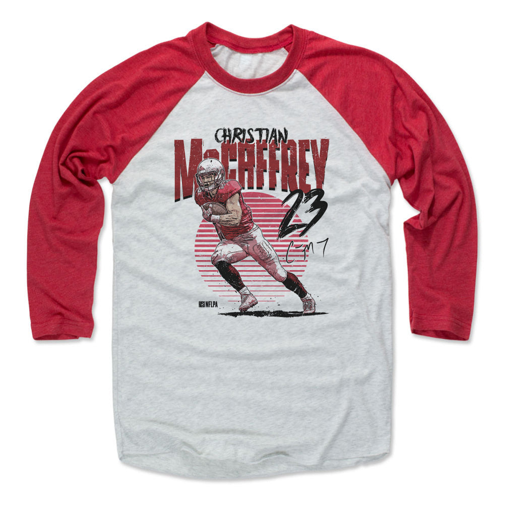 Christian McCaffrey Men&#39;s Baseball T-Shirt | 500 LEVEL