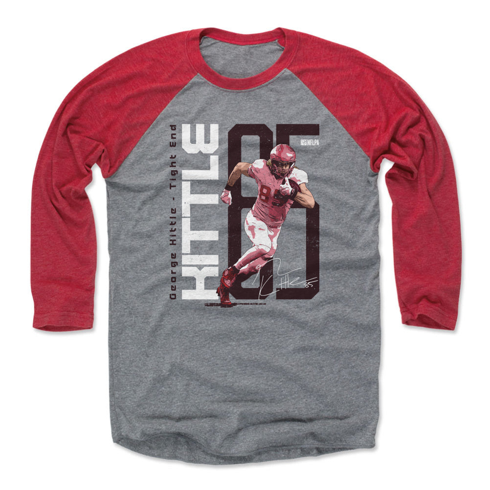 George Kittle Men&#39;s Baseball T-Shirt | 500 LEVEL