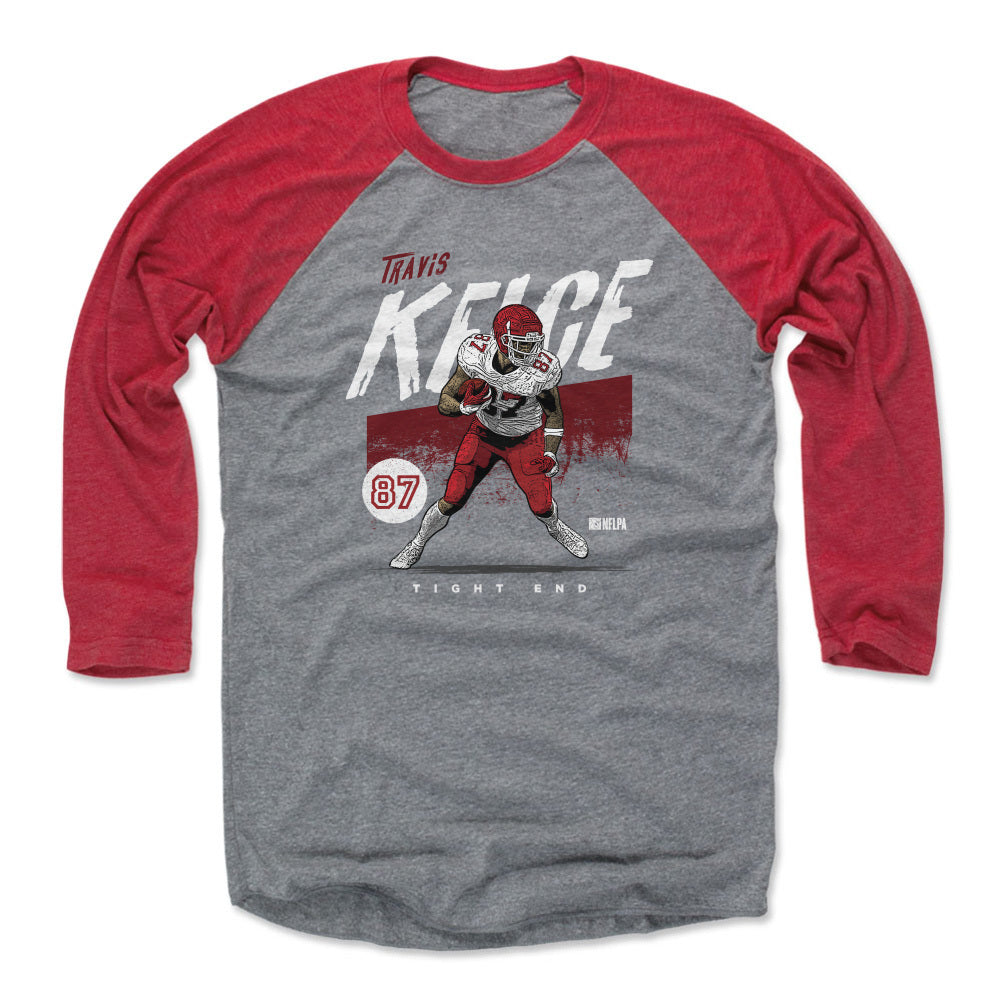 Travis Kelce Men&#39;s Baseball T-Shirt | 500 LEVEL