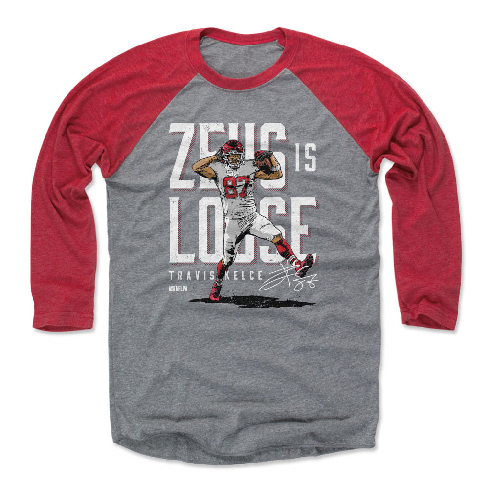 Travis Kelce Men&#39;s Baseball T-Shirt | 500 LEVEL