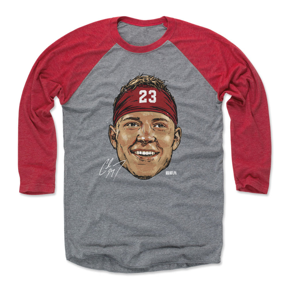 Christian McCaffrey Men&#39;s Baseball T-Shirt | 500 LEVEL