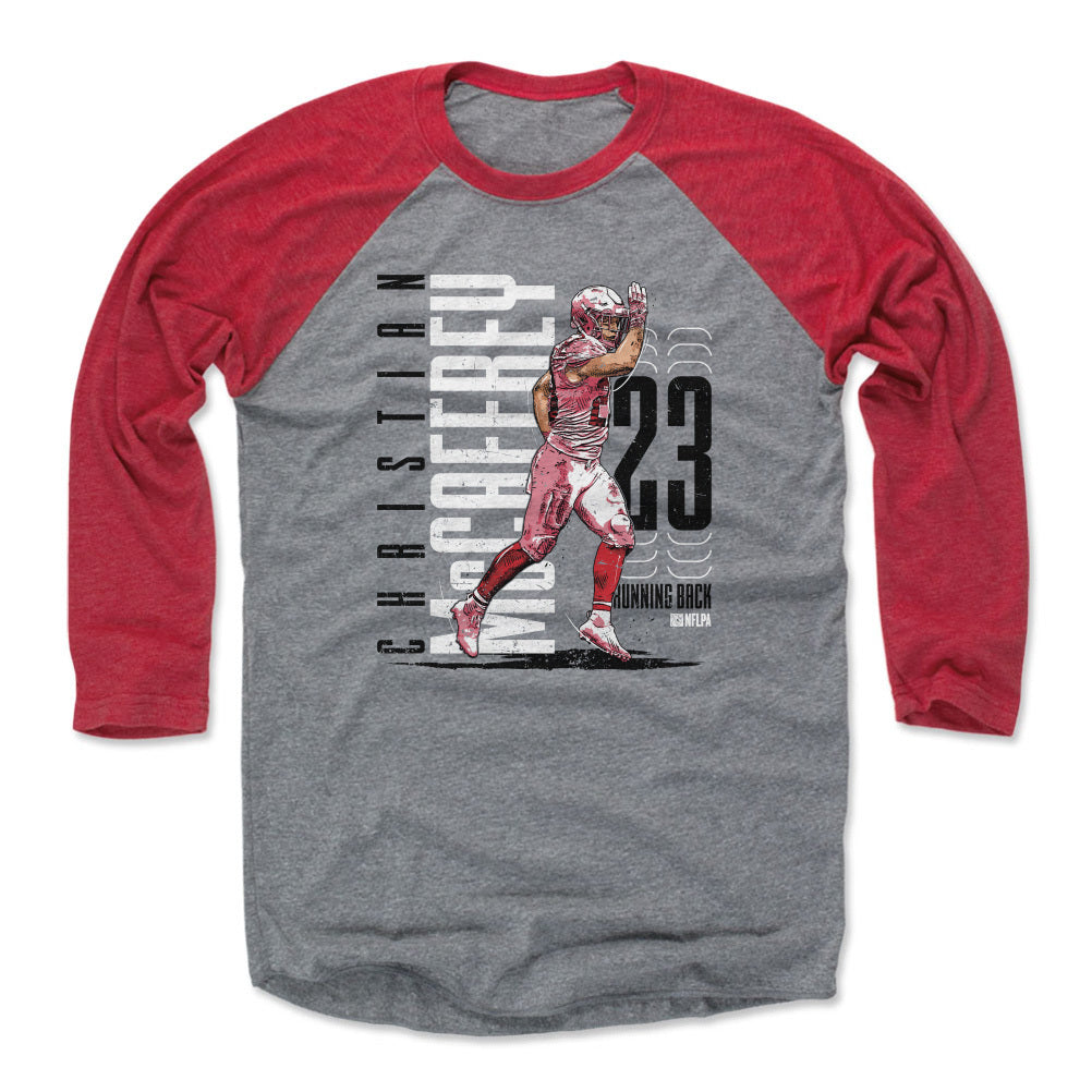 Christian McCaffrey Men&#39;s Baseball T-Shirt | 500 LEVEL